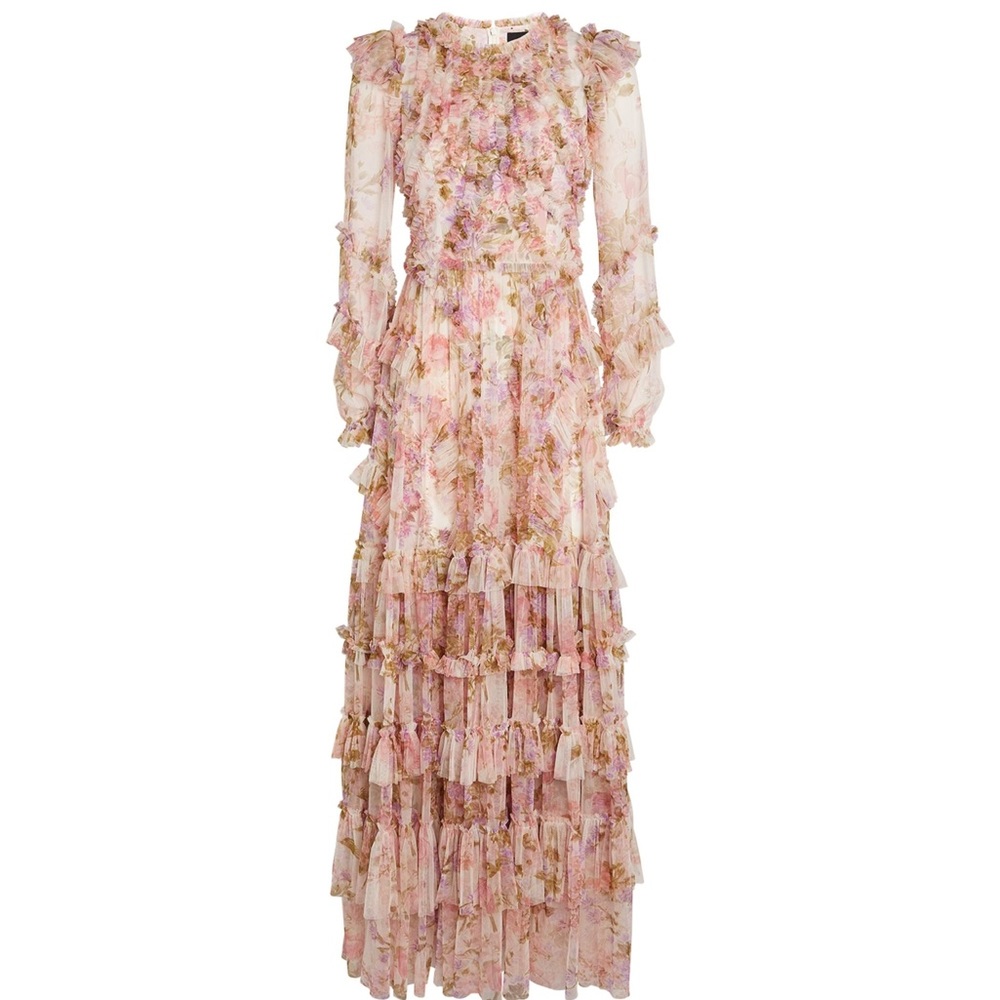 Needle & Thread Floral Pink Maxi Dress